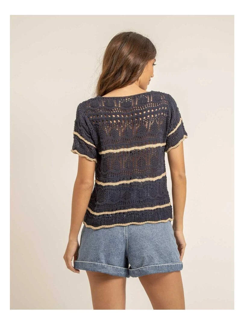 T shirt maille FILOMA   Bleu marine