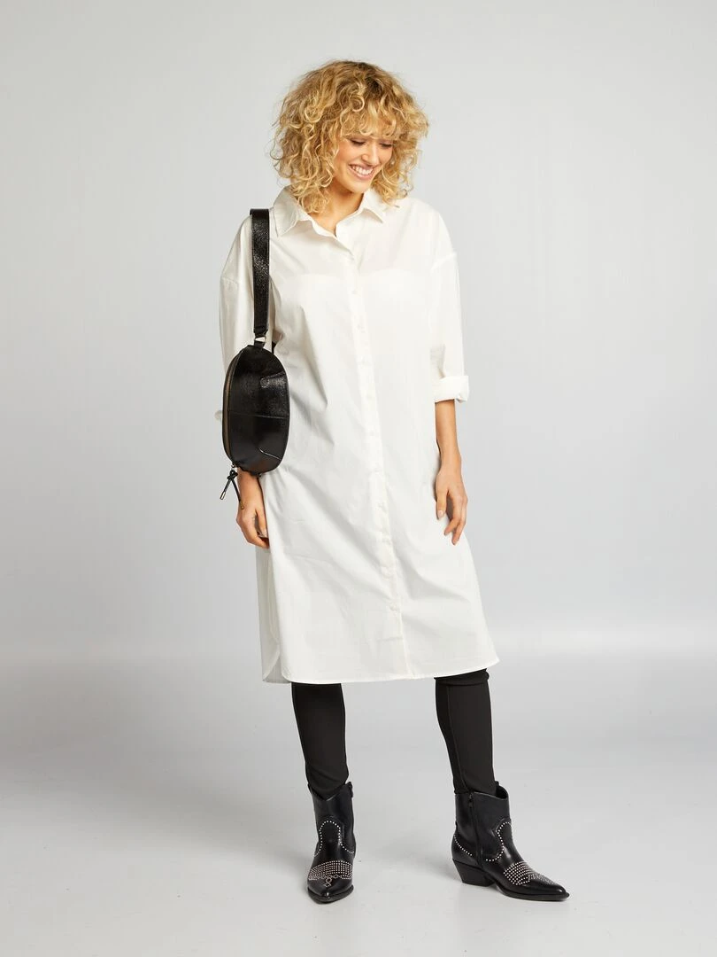 Chemise longue Blanc