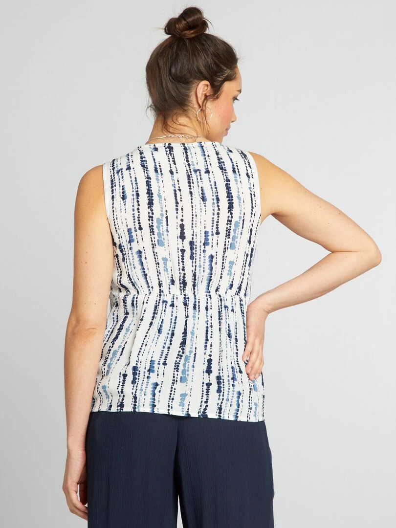 Blouse grossesse avec imprimé   Blanc