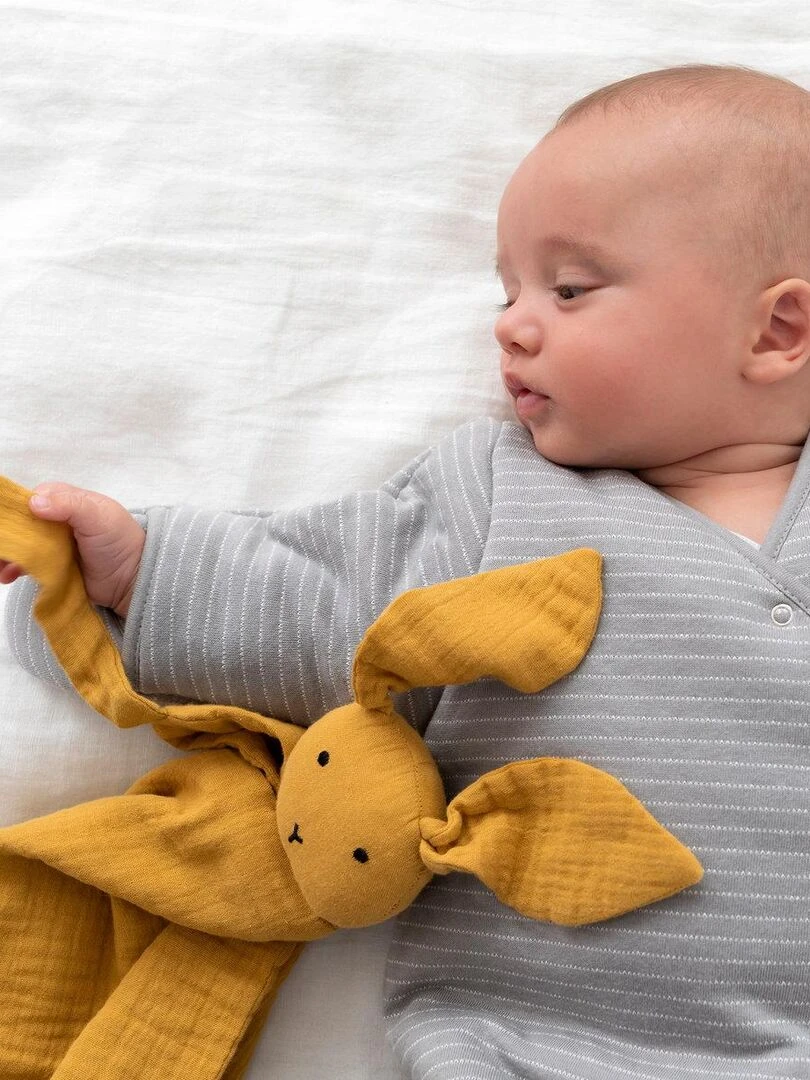 Bemini Gigoteuse avec moufles Pady twin jersey et jersey Beige gris