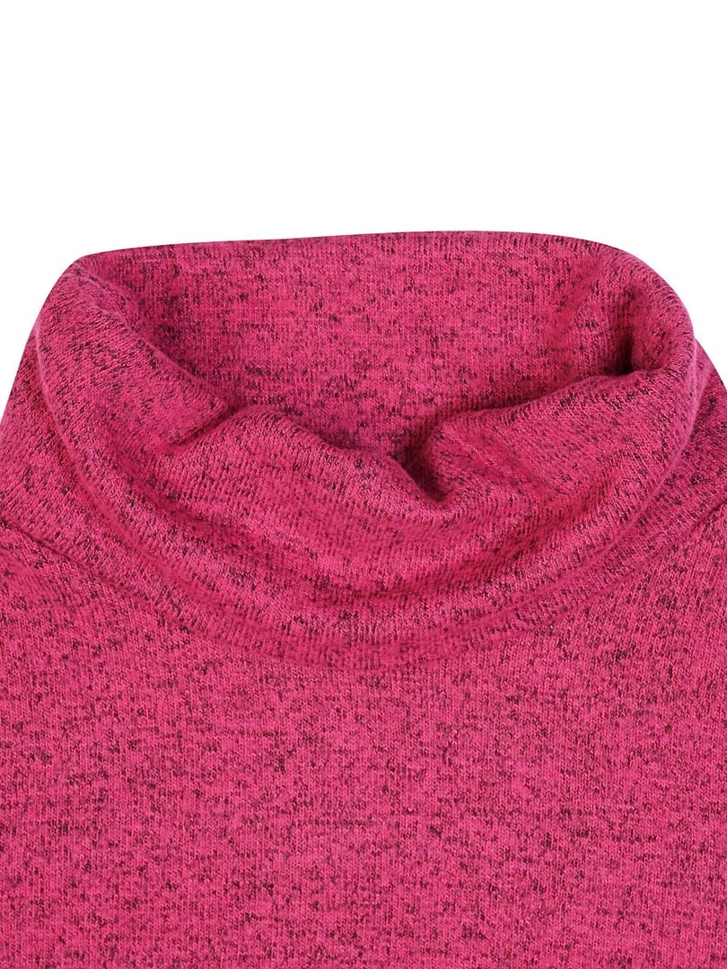 Ensemble   Pull col roulé  & jupe plissée tartan    'LA FAUTE A VOLTAIRE'   Gris Rose