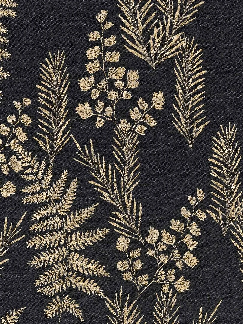 Housse de coussin aux feuillages divers   Jaune