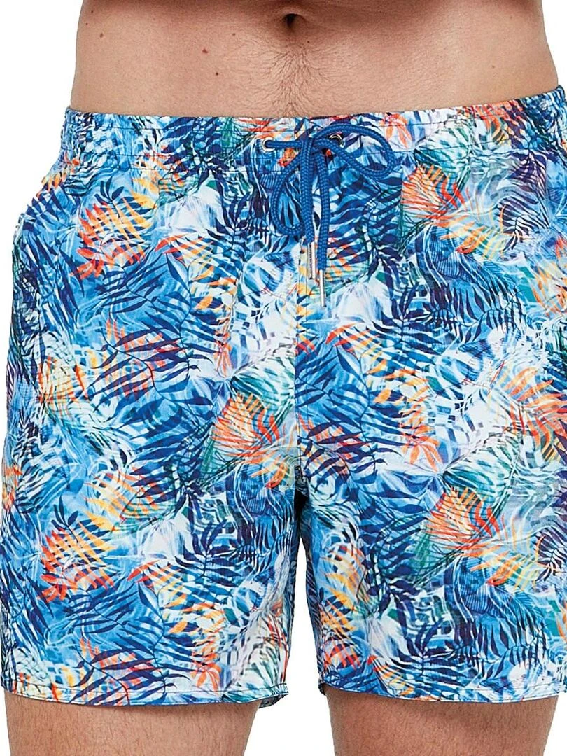 Maillot de bain short imprimé Menton Bleu