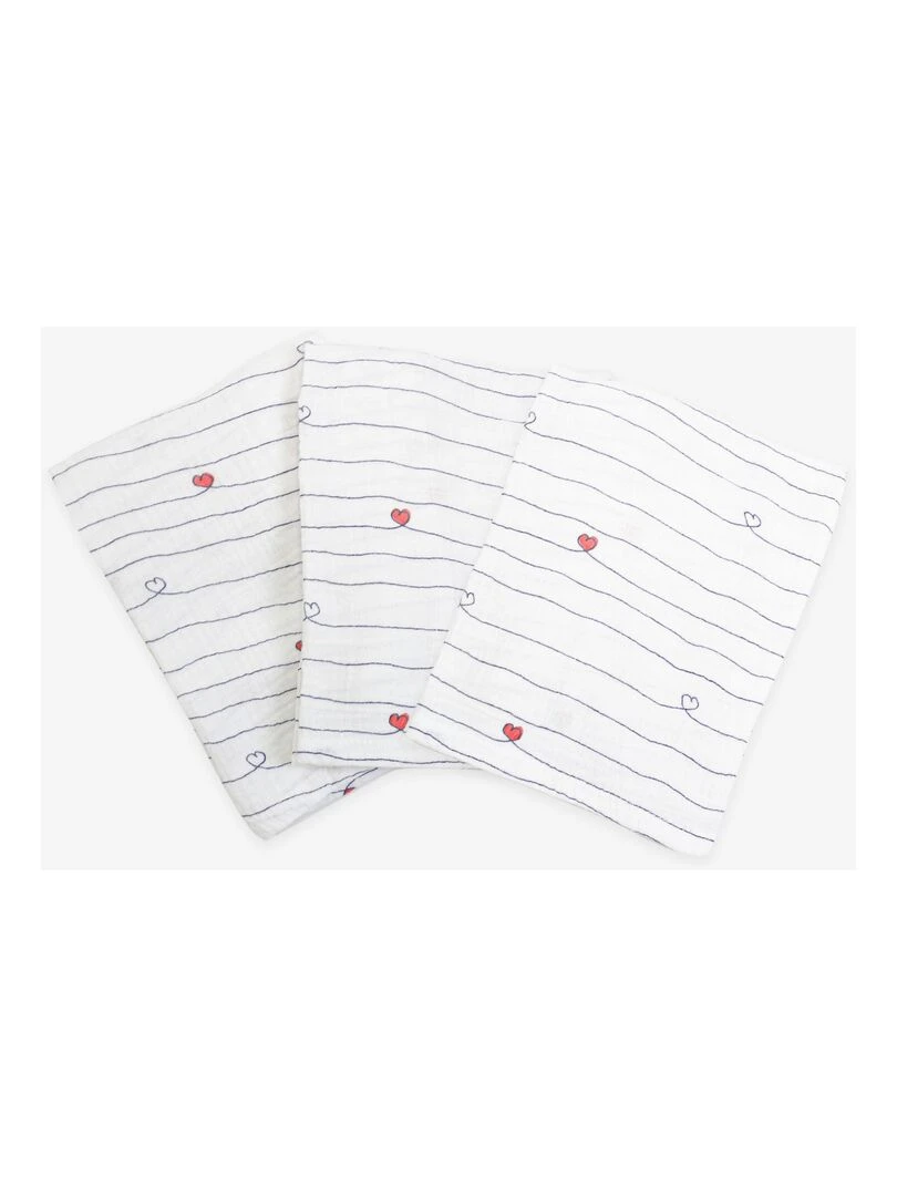 Set de 3 gants de toilette bébé Kinousses Bleu