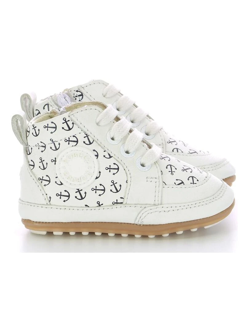 Sneakers hautes Cuir Migo   Blanc