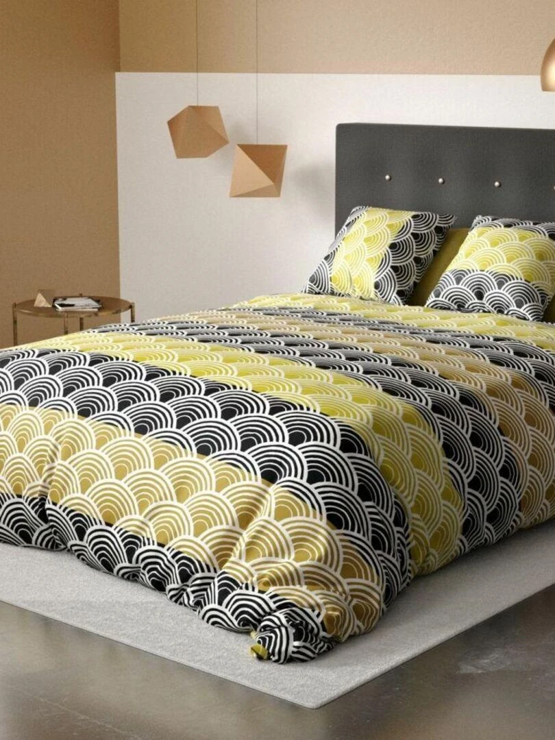 Housse de couette 140x200 cm + 1 taie d'oreiller 63x63 cm Microfibre Hiko   Vert