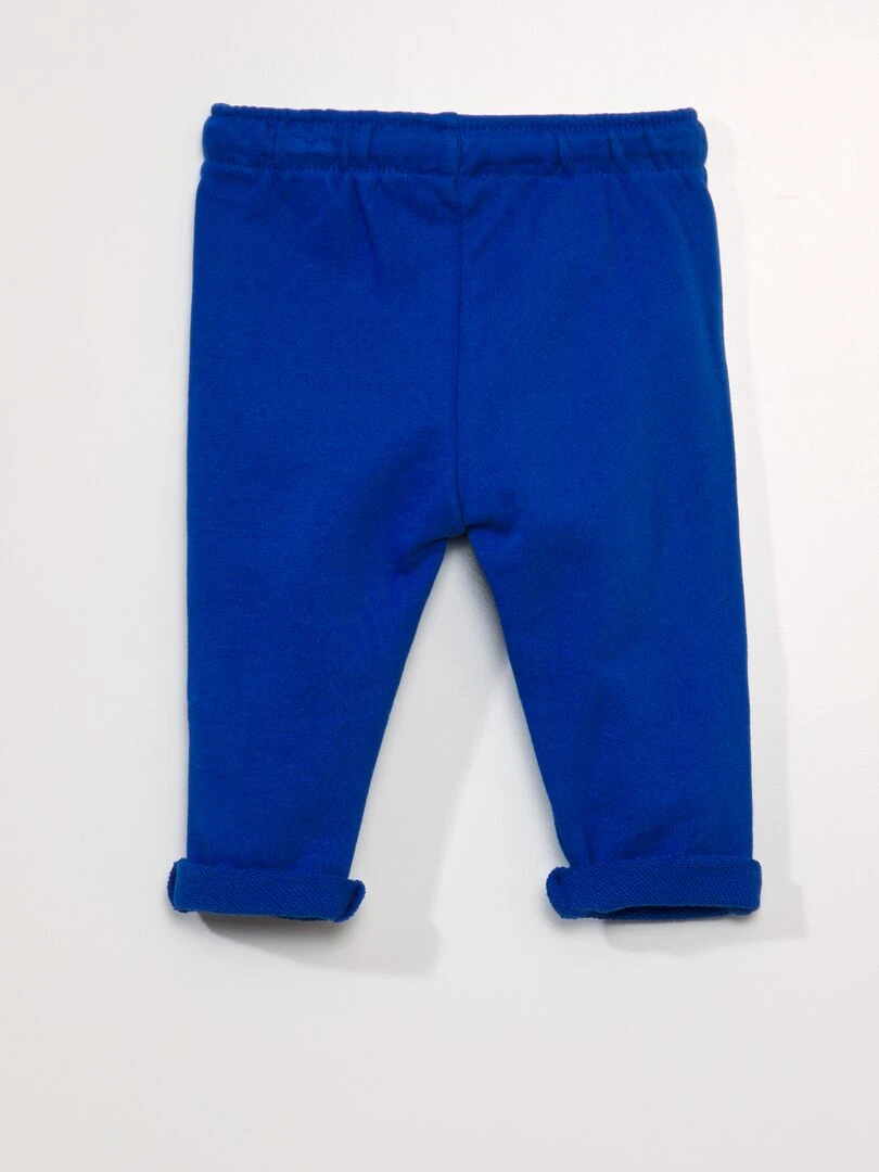 Pantalon jogging en french terry Bleu électrique