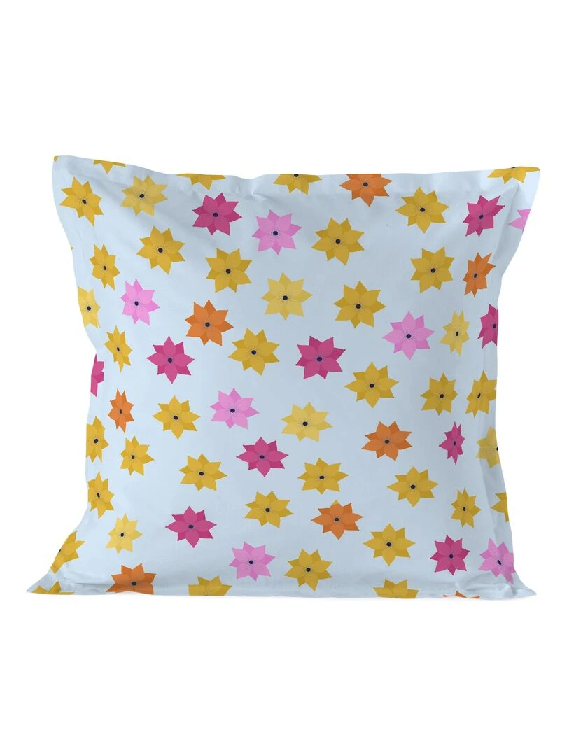 Taie d'oreiller Long braid Lit Bébé "Happyfriday"   Bleu Jaune