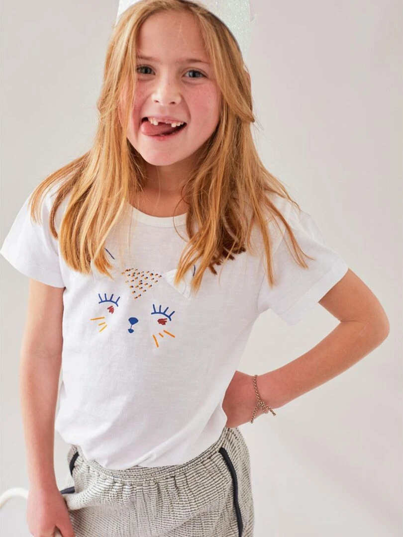 Bermuda rayé en jersey froisé   Noukie's   Gris