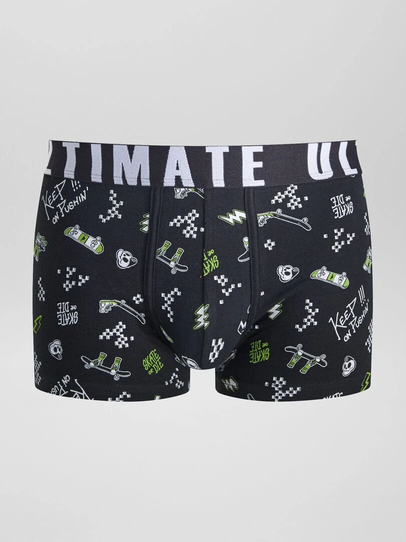 Lot de 3 boxers fantaisie Noir/violet