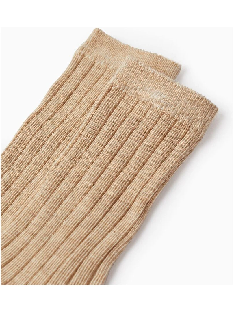 Chaussettes hautes pour bébé fille NOËL Beige
