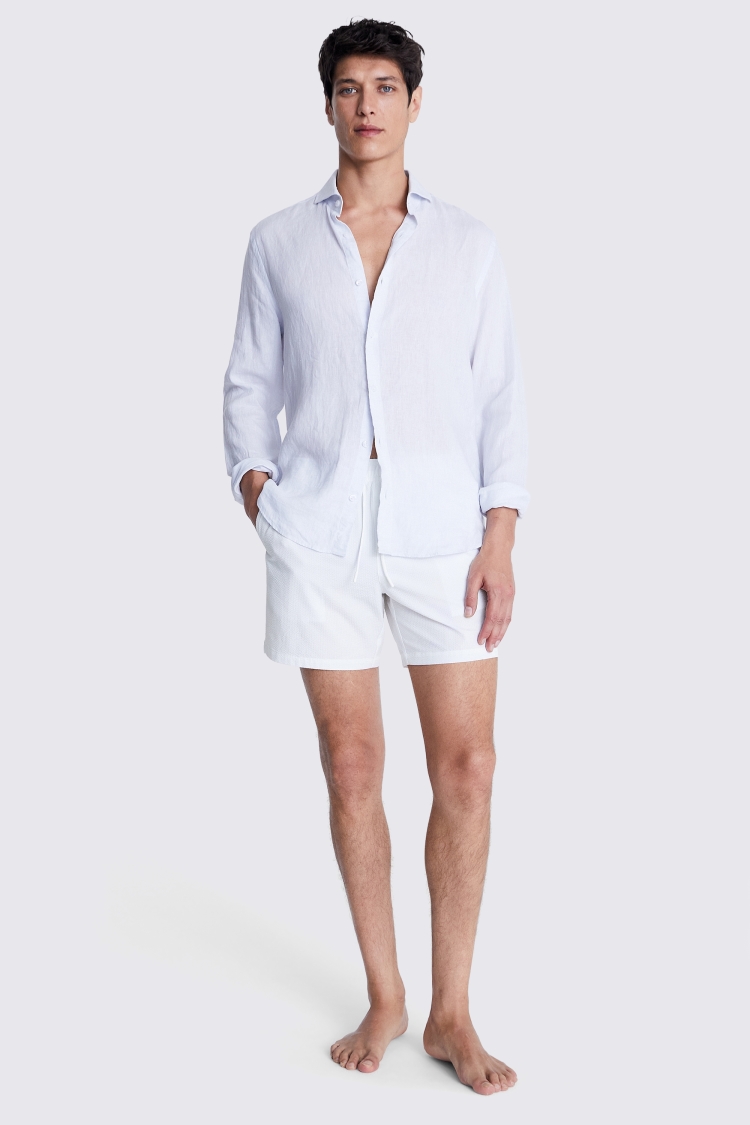 White Seersucker Swim Shorts Buy Online at Moss