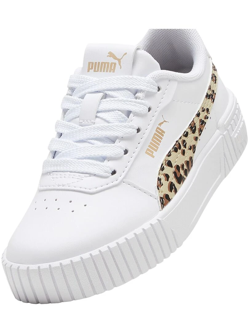 Basket à Lacets Enfant Puma Carina 2.0 Animal Update P.S   Blanc