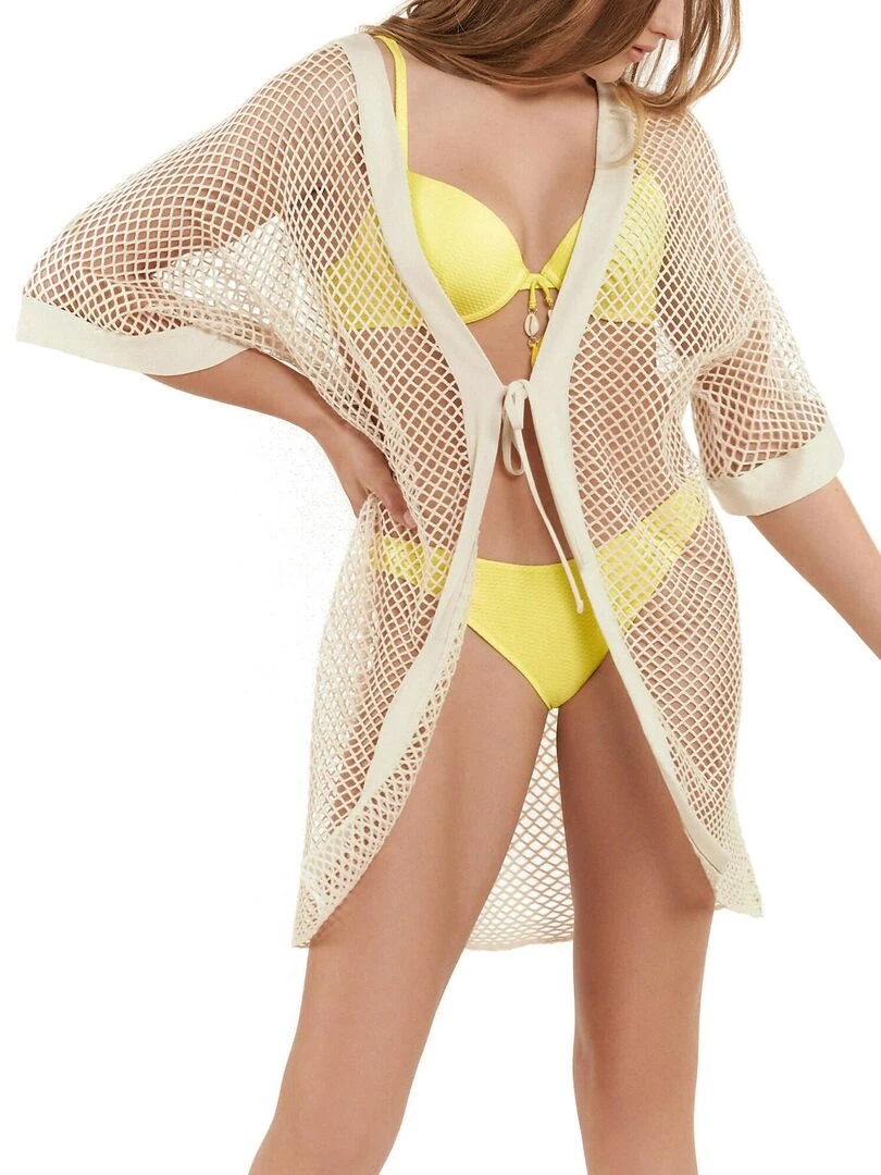Caftan de plage Ibiza Ecru