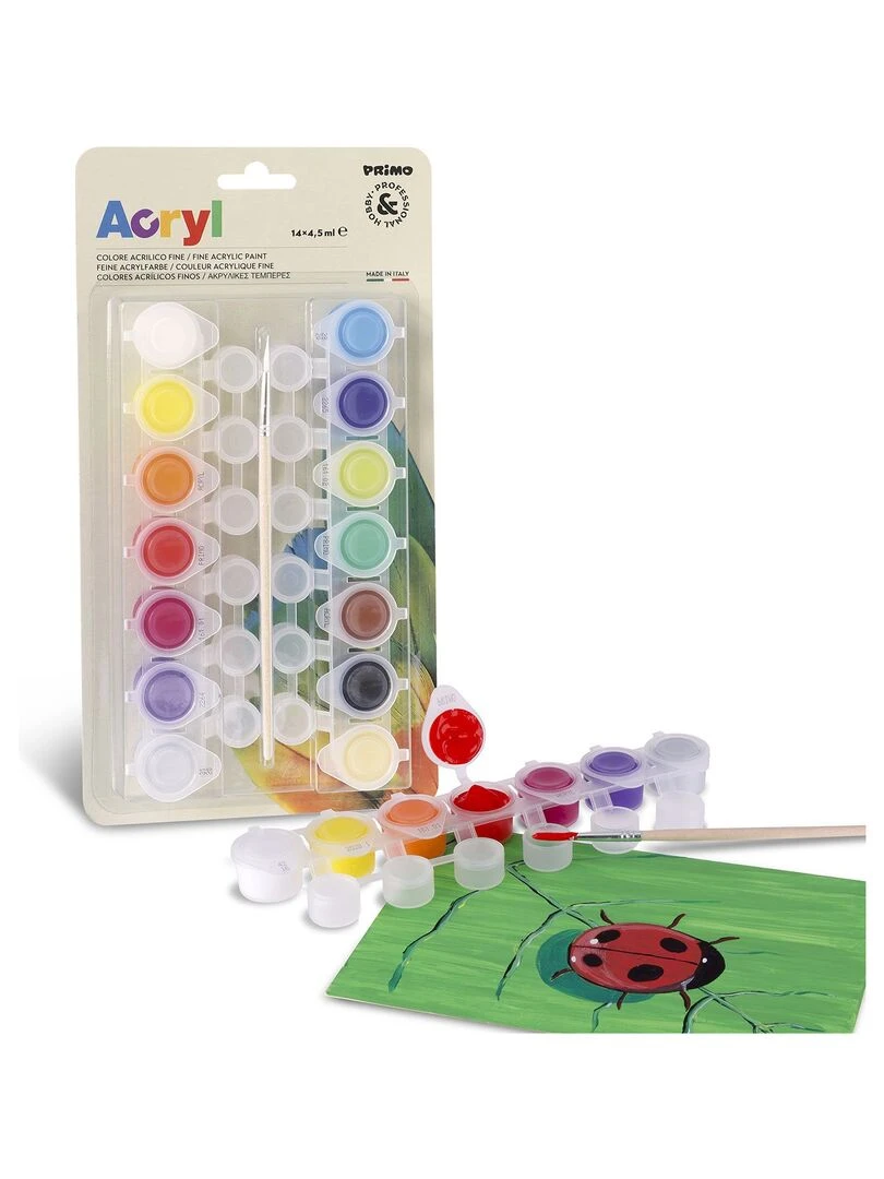 16 minis pots de peinture acrylique 4 5 ml N/A
