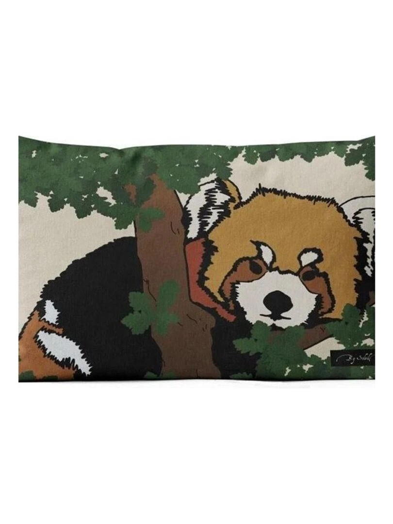 Housse de coussin Safari Panda Roux 32x50 cm Beige