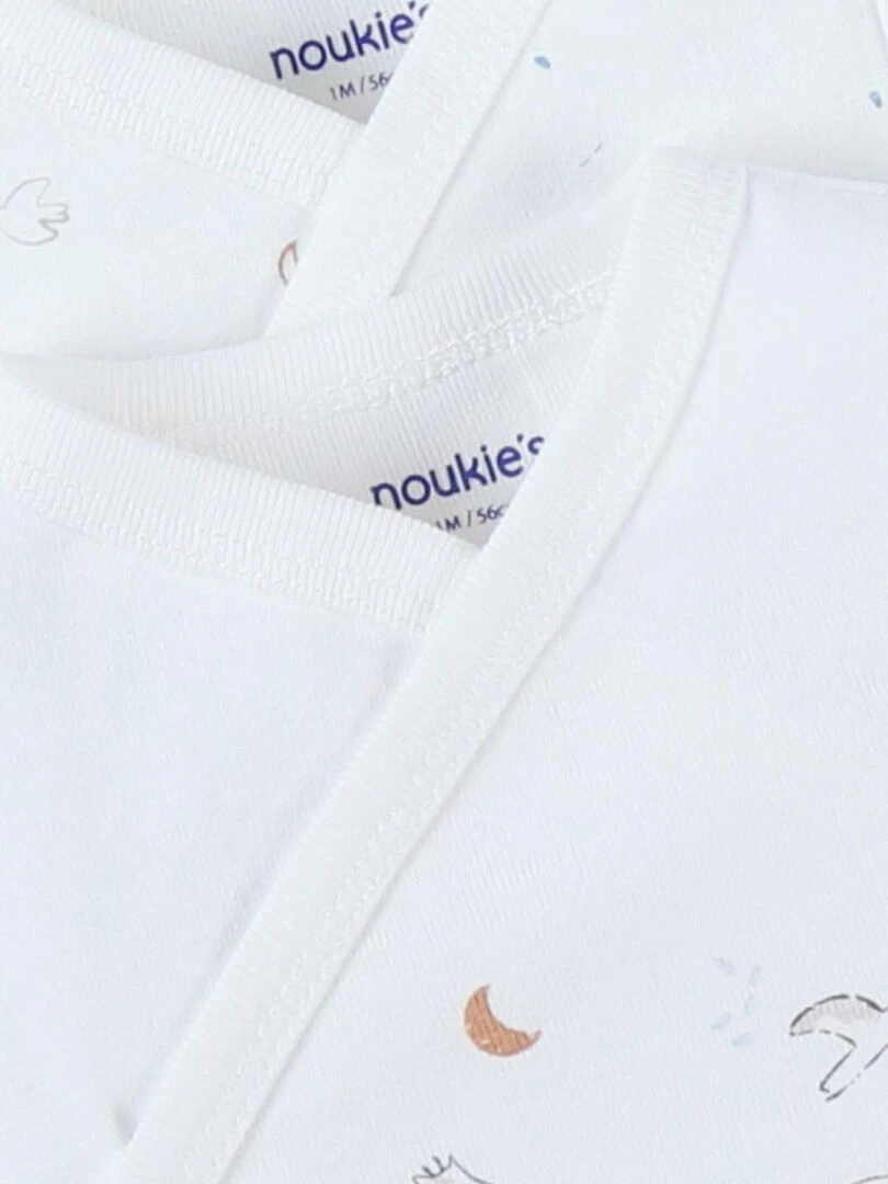 Set de 2 bodies naissance en coton    Noukie's   Blanc
