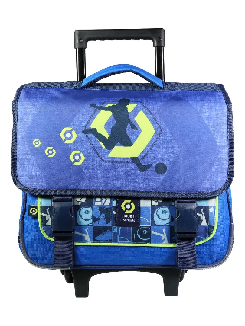 BAGTROTTER Cartable à roulettes 38 cm Ligue 1 Football Bleu Bleu