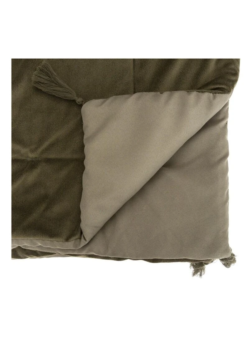 Édredon velours 80x180 cm Sonia kaki   Kaki