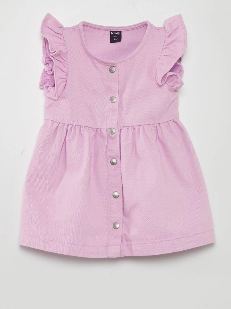Robe évasée à volants Violet