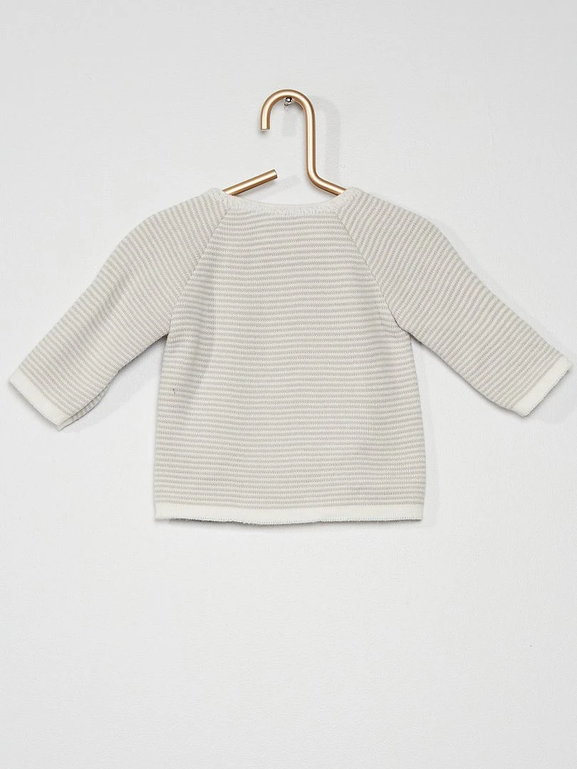 Brassière 'La Manufacture de Layette' Made in France écru/gris
