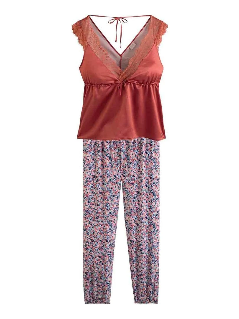 Pyjama STYLEE Brigitte Bardot Bleu Rouge