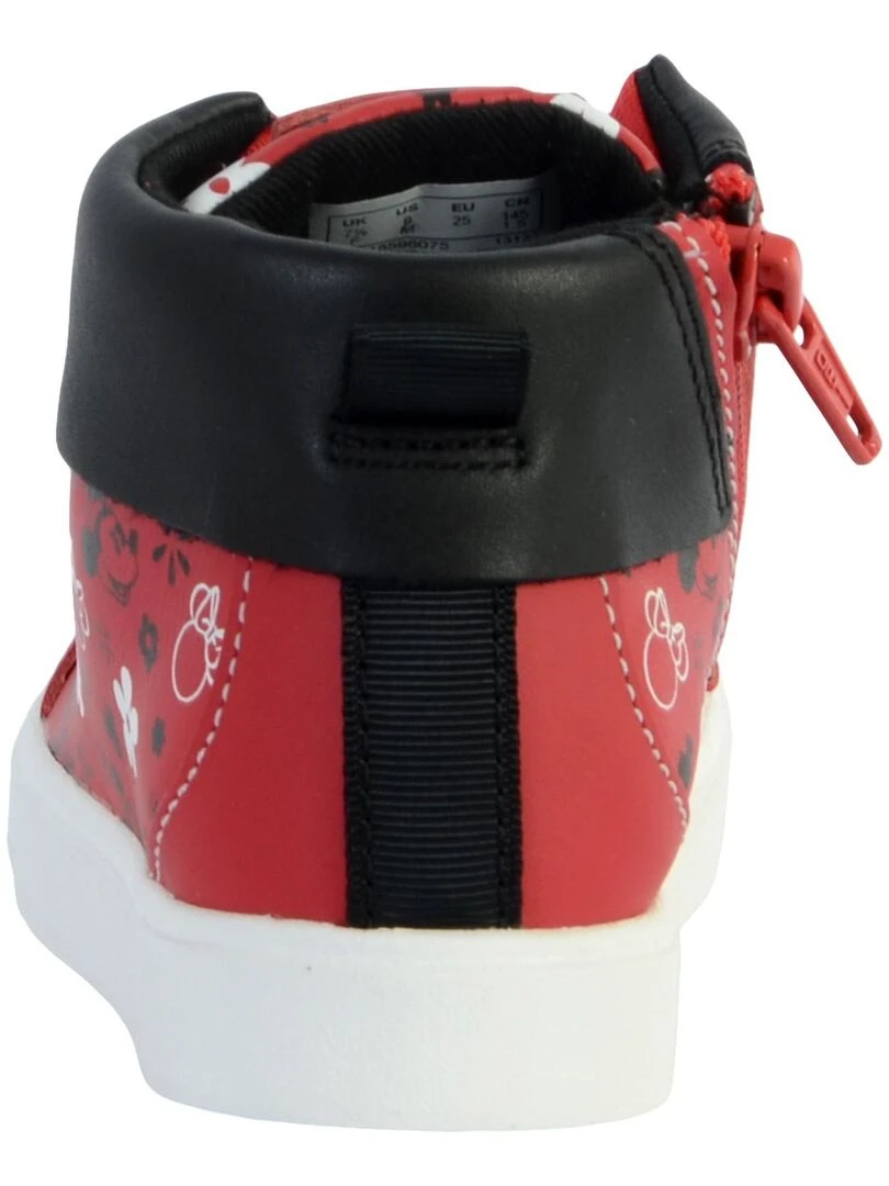 Basket Montante Cuir Enfant Clarks City Mouse   Rouge