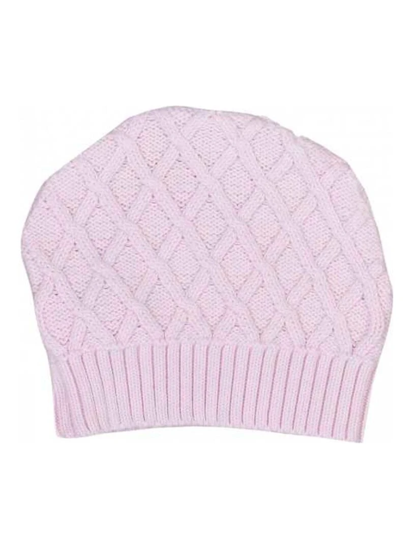 Bonnet doublé en tricot Rose