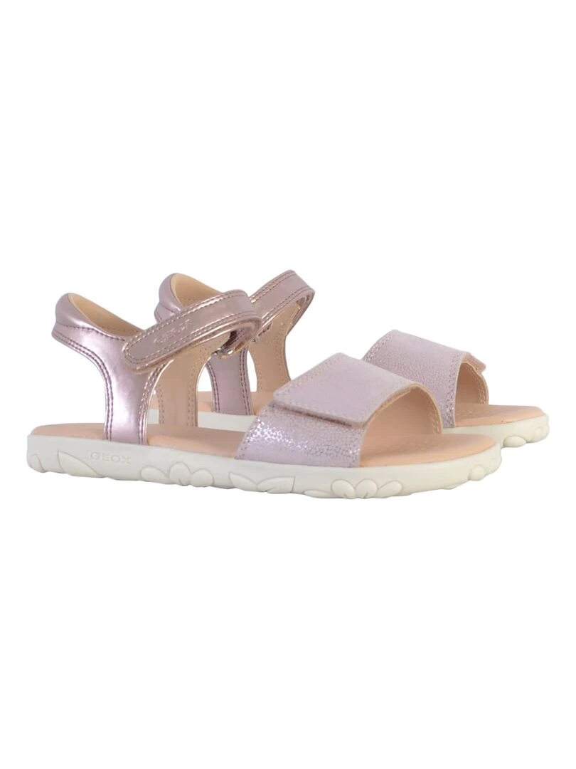Sandale Cuir Enfant Geox Haiti   Rose clair