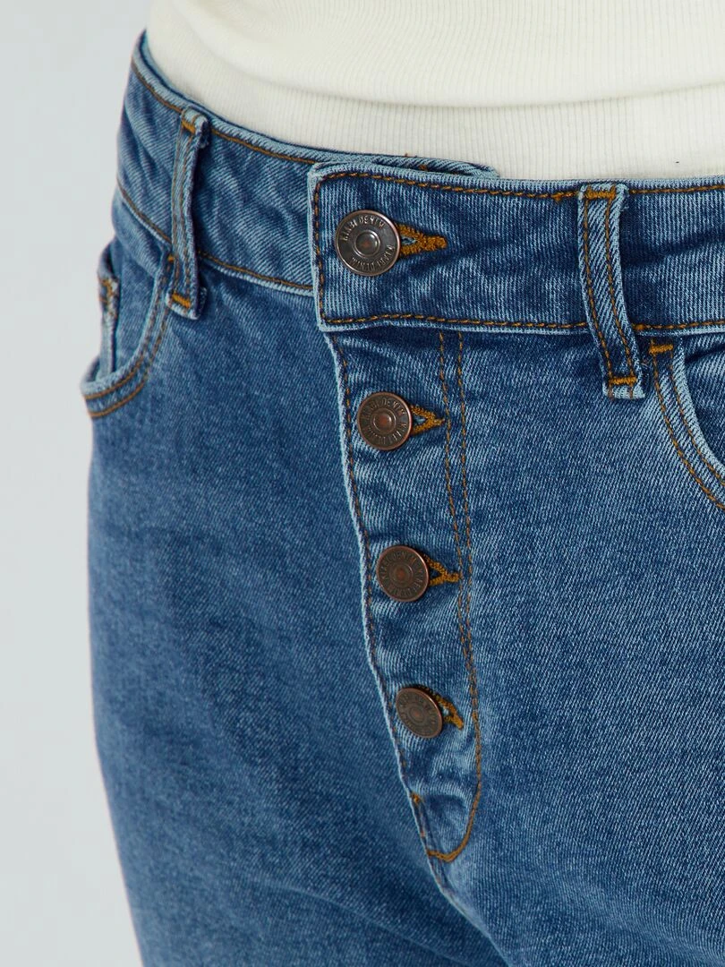 Jean mom à taille très haute   L34   Stone