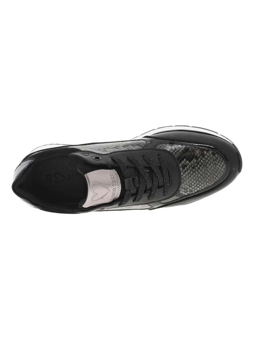 MARCO TOZZI   Baskets talon semi compensée   Noir