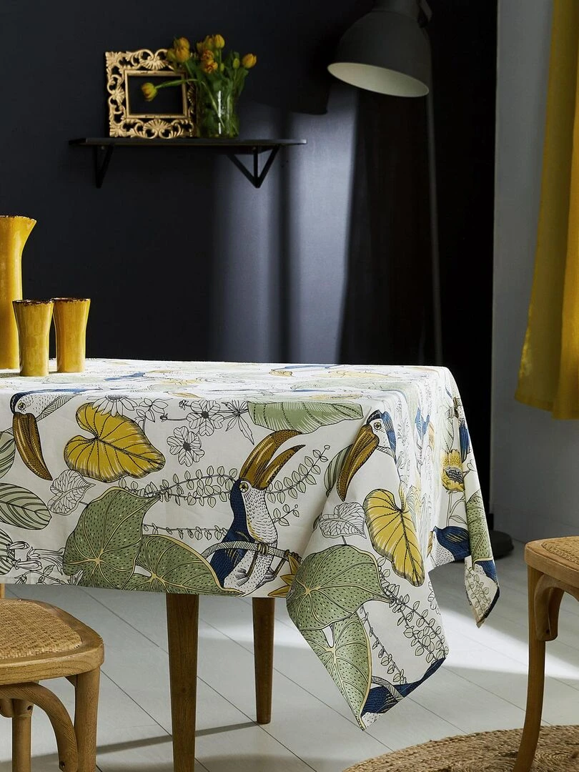 Nappe en coton enduit Brésil Vert