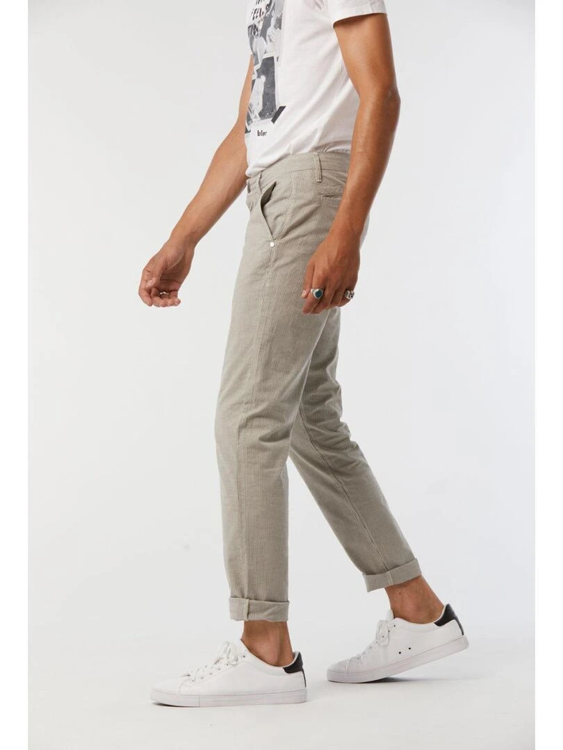 Lee Cooper   Pantalon coton slim NEILS   Beige sable