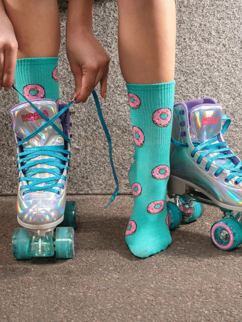 Chaussettes En Coton Nourriture Sockup 36 44 Bleu