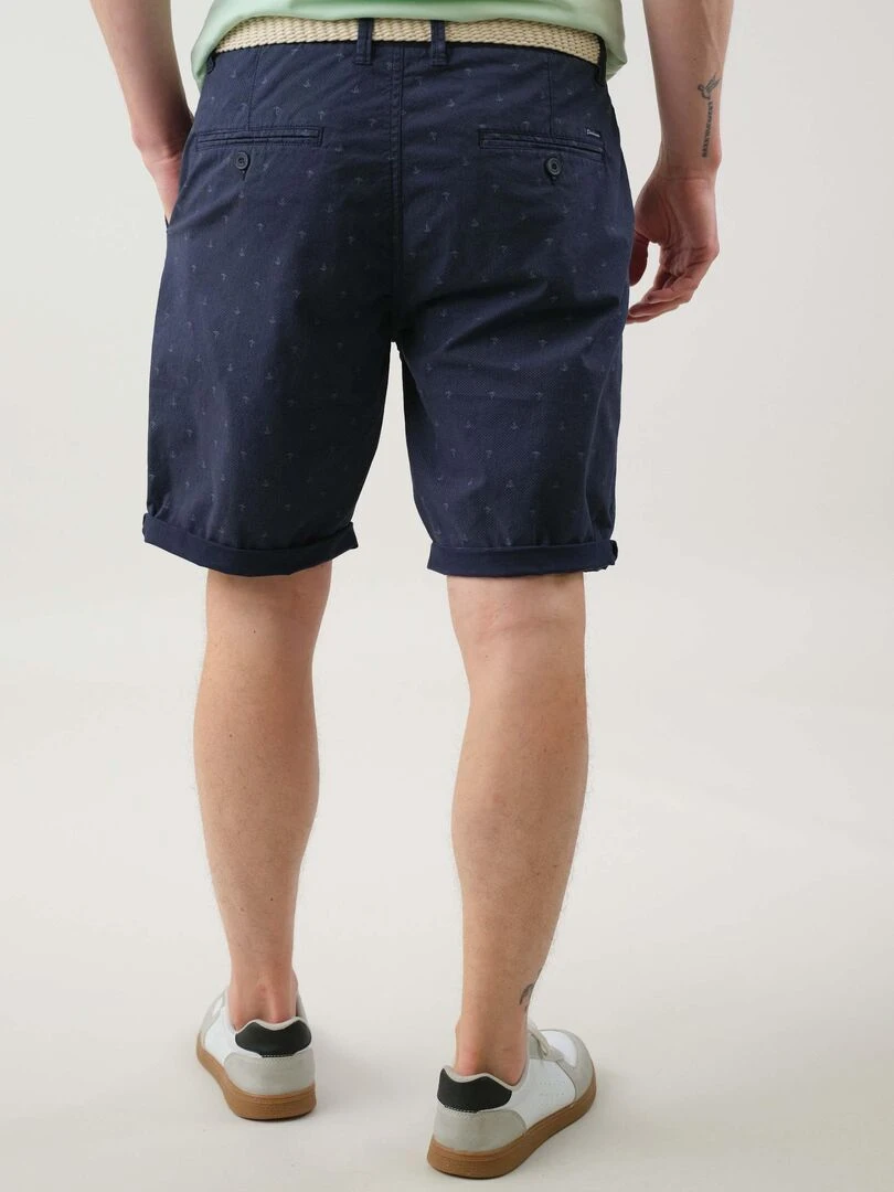 Bermuda en coton pour homme 'Deeluxe'   Bleu marine