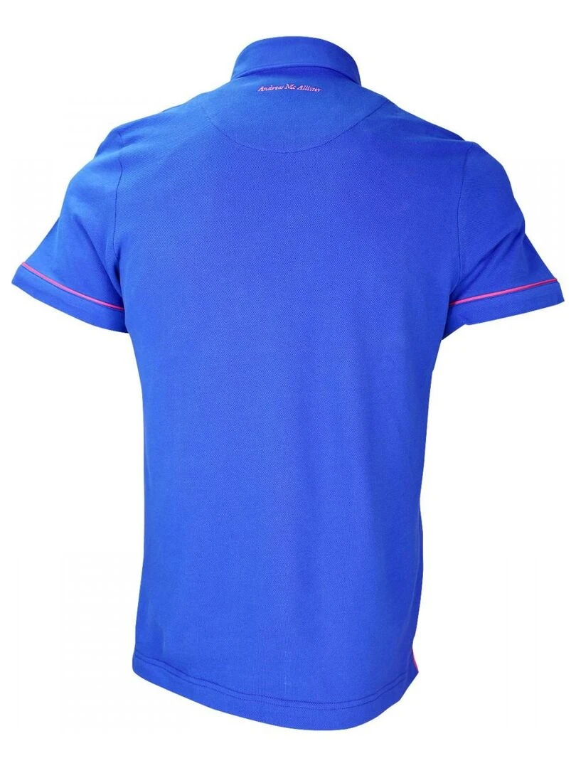 Polo brodé PLYMOUTH Bleu