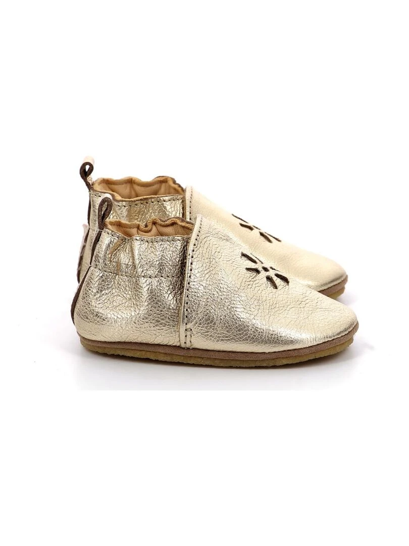 Chaussons Cuir Lazeez Doré/or