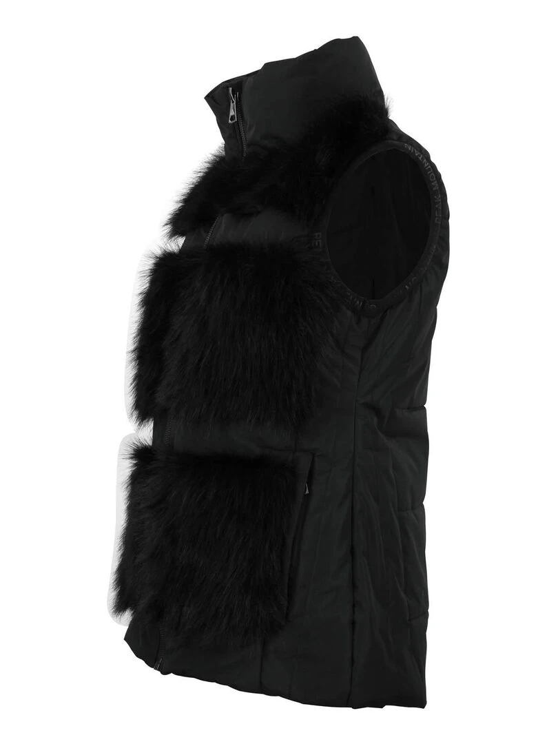 Doudoune fourrure sans manches AFUR   PEAK MOUNTAIN   Noir Noir