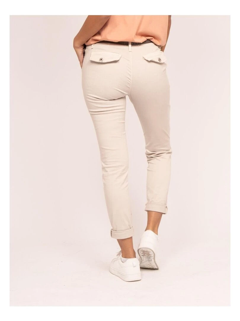 Pantalon chino slim ELLEN Beige