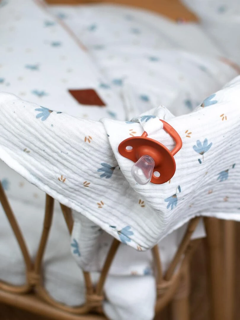 Ma première couverture bébé  Bleuet   Blanc