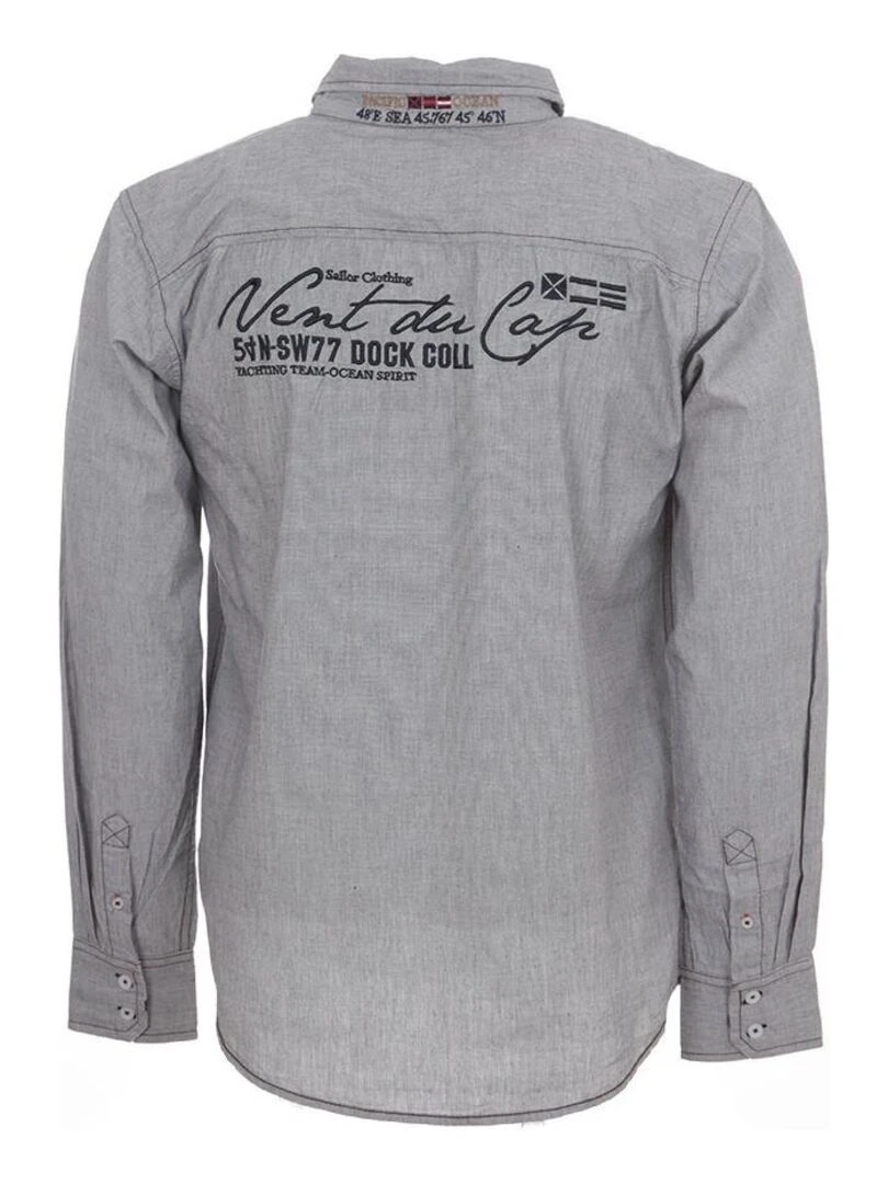 Chemise manches longues homme CLOUD VENT DU CAP Gris