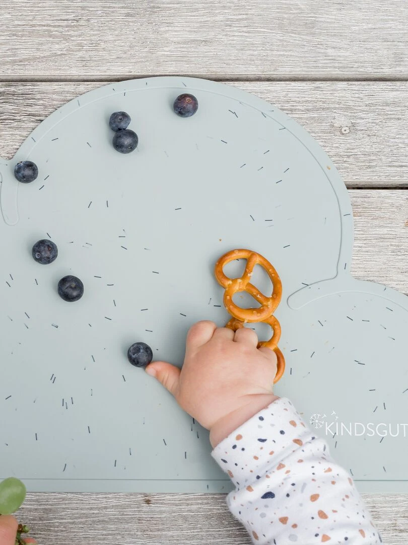 Set de table en forme de nuage en silicone arrose   Bleu gris