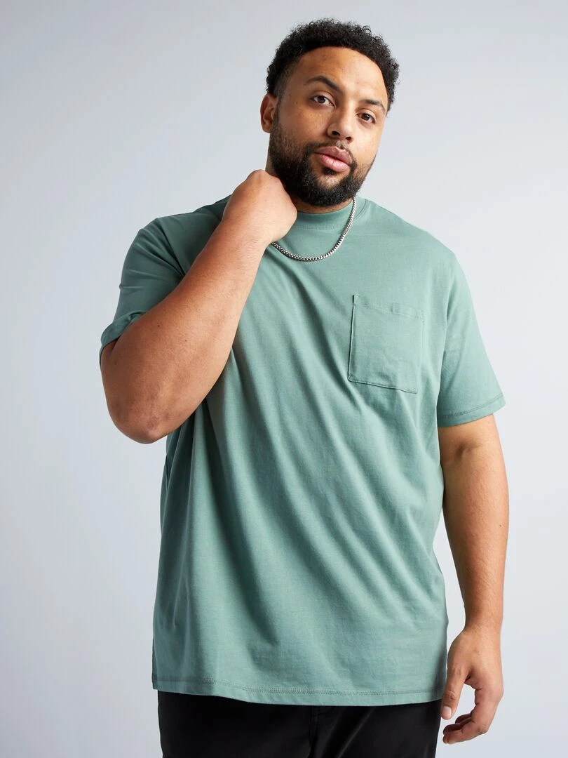 T shirt en jersey uni Vert