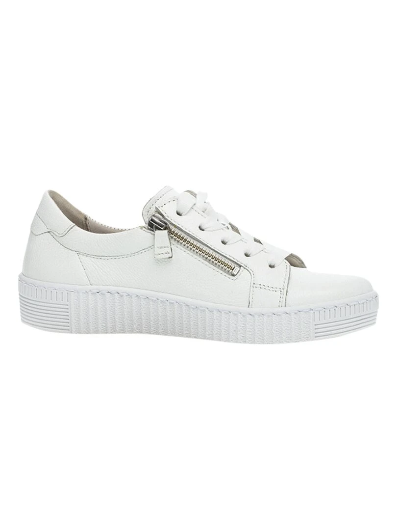 Basket Cuir Gabor Atlantik Blanc