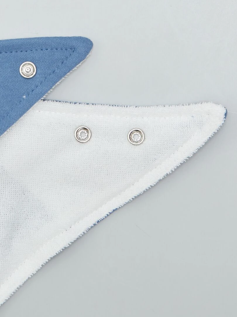 Lot de 3 bavoirs 'Petit Béguin'   Bleu/blanc