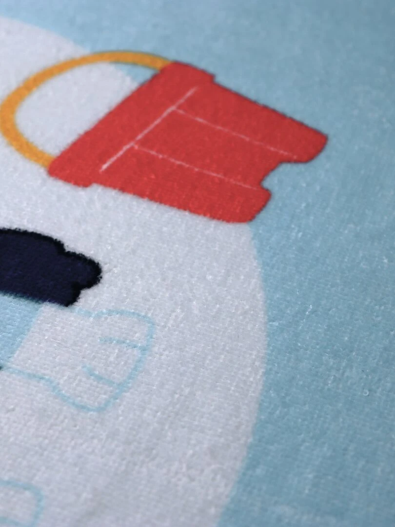 Cape de bain imprimé   bleu