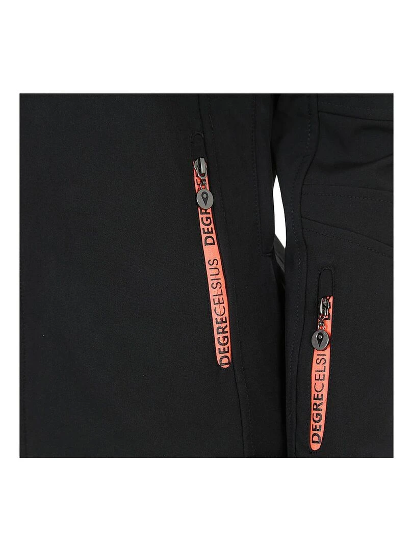 Blouson softshell femme AMALON   DEGRE CELSIUS   Noir