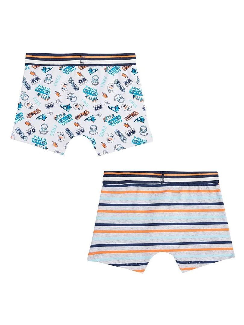 Lot de 2 boxers garçon Free Multicolore