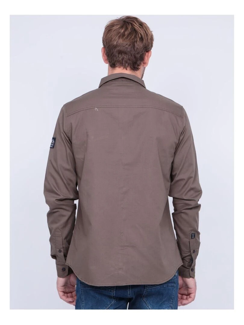 Chemise manches longues pur coton TYREX Kaki