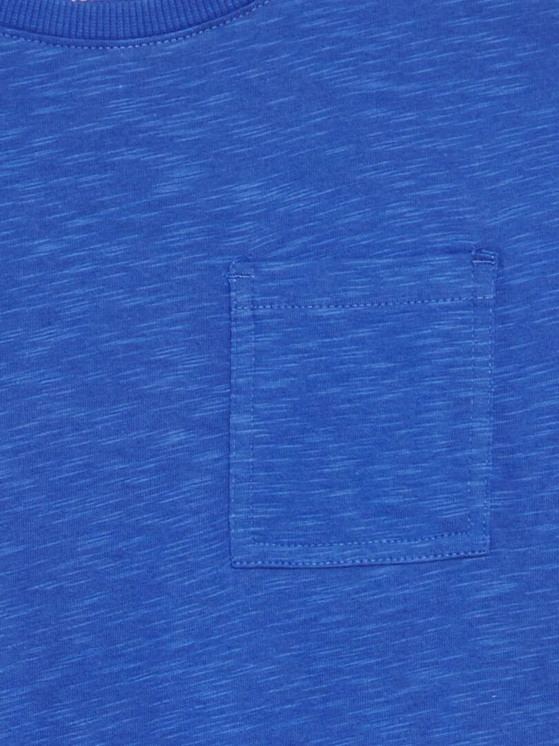 T shirt large à col rond   bleu